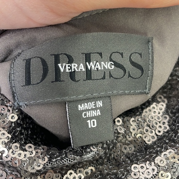 Vera Wang sequins open cowl back mini cocktail dress - Picture 10 of 12